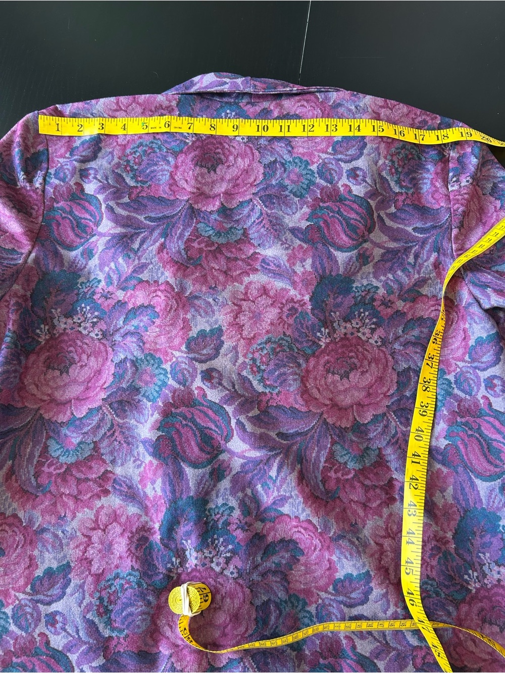 Vintage Functionals Collection Floral Tapestry Blazer Purple Pink Boho Chic XL - Picture 11 of 12